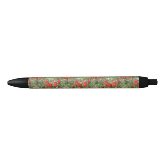 Stylo Noir Corfou Red Poppies (Devant)