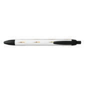 Stylo Noir Corgi drôle avec lunettes (Dos)