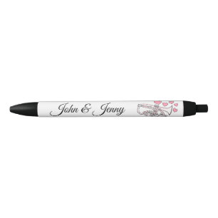 Stylo Noir Cornet Musicien Personnalisé Mariage Favoriser Cad