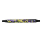 Stylo Noir Coteau de panneaux violets et jaunes (Devant)