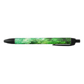 Stylo Noir Couches de cristaux verts (Bas)