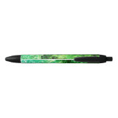 Stylo Noir Couches de cristaux verts (Dos)