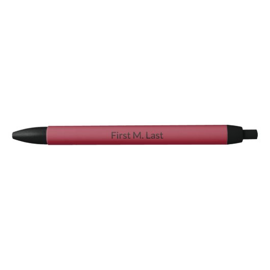 Stylo Noir Couleur cardinale moyenne rouge solide (Devant)