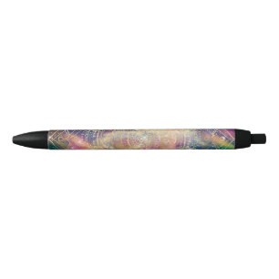 Stylo Noir Couleur de l'eau et de la nébuleuse du mandala d'