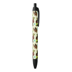 Stylo Noir Couleur d'eau de la forêt de lapin de bois Vintag