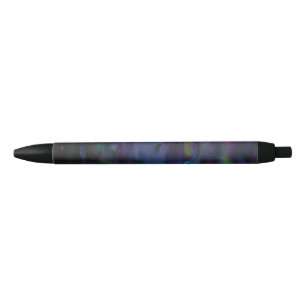 Stylo Noir Couleur d'eau fumée abstraite personnalisée et amu