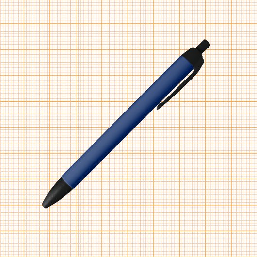 Stylo Noir Couleur solide bleue royale