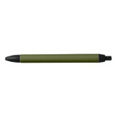 Stylo Noir Couleur solide vert olive foncé (Devant)