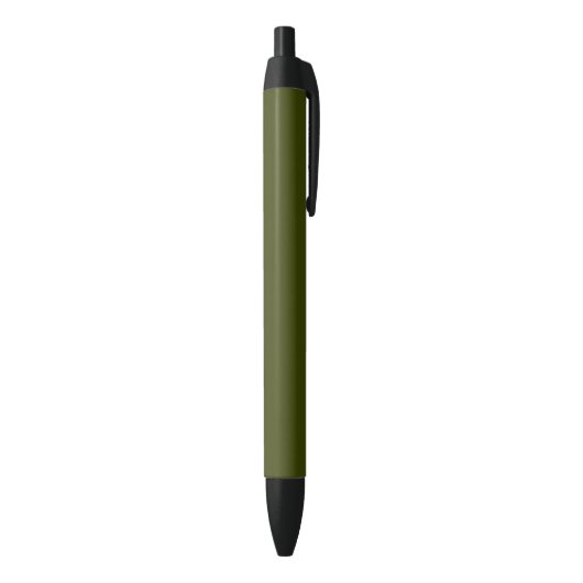Stylo Noir Couleur solide vert olive foncé (Bas (Vertical))