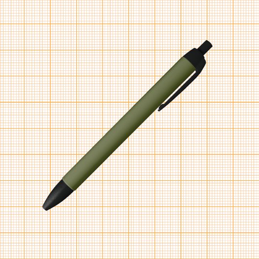 Stylo Noir Couleur solide verte de l'Armée