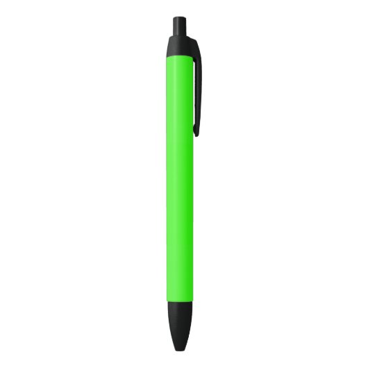 Stylo Noir Couleur solide verte néon (Bas (Vertical))