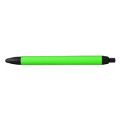 Stylo Noir Couleur solide verte néon (Devant)