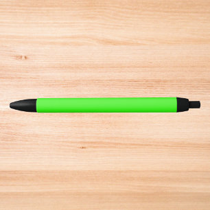 Stylo Noir Couleur solide verte néon