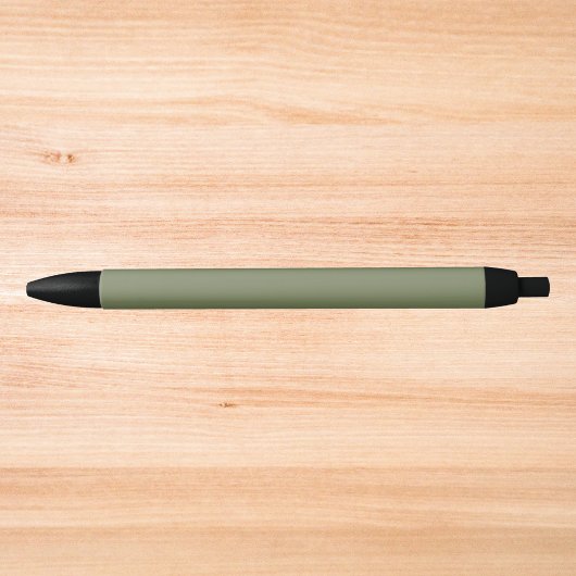 Stylo Noir Couleur solide verte Sage