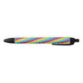 Stylo Noir Couleurs arc-en-ciel (Bas)