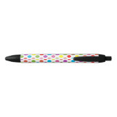 Stylo Noir Couleurs arc-en-ciel pois (Dos)