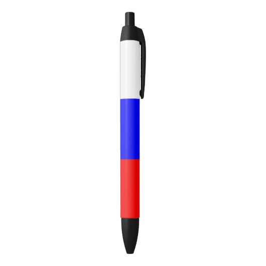 Stylo Noir Couleurs de drapeau de la RUSSIE (Bas (Vertical))