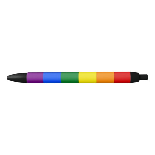 Stylo Noir COULEURS DE DRAPEAU PLANIFIÉ + vos idées (Devant)