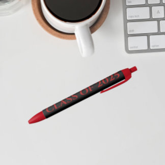 Stylo Noir Couleurs de l'école noir et rouge Année de classe