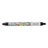 Stylo Noir Couleurs d'été personnalisées Peinture Splatter Mo (Devant)