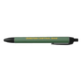 Stylo Noir Couleurs et nom de l'école vert et or (Bas)