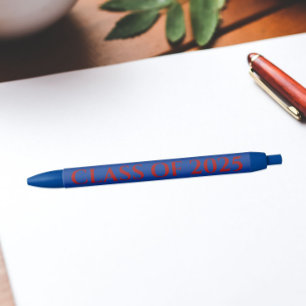 Stylo Noir Couleurs Scolaires Bleu Royal et Rouge Année de Pr