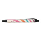 Stylo Noir Courbes de style rétro coloré (Haut)