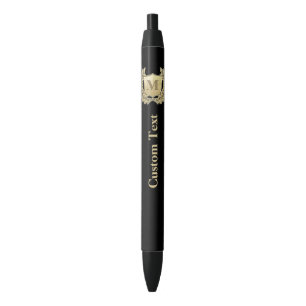 Stylo Noir Couronne avec bouclier