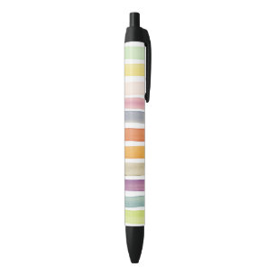 Stylo Noir Courses peintes à la main de brosse d'aquarelle,