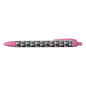 Stylo Noir crâne effrayant sur fond noir (Haut)