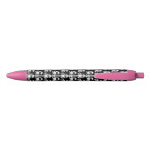 Stylo Noir crâne effrayant sur fond noir (Dos)