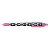 Stylo Noir crâne effrayant sur fond noir (Bas)