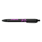 Stylo Noir Crâne girly rose d'emo avec l'arc (Bas)