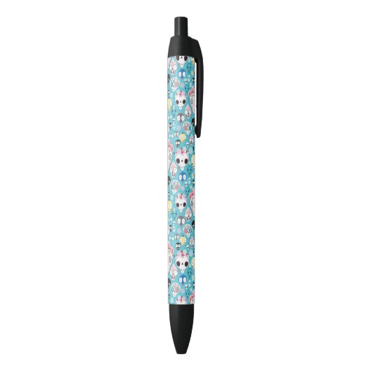 Stylo Noir Crâne riant de texture (Bas (Vertical))