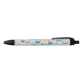 Stylo Noir Crayon Pastel Coeur & Fleurs (Haut)