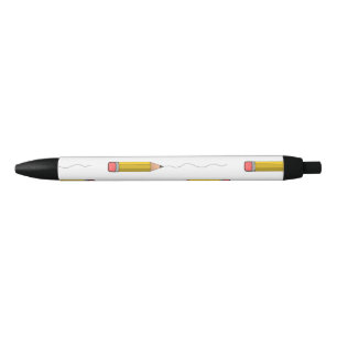 Stylo Noir Crayon sur blanc