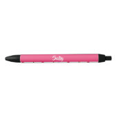 Stylo Noir Crayons jaunes et gribouillages sur fond blanc (Devant)