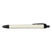 Stylo Noir Cream Gold Music Notes   (Haut)