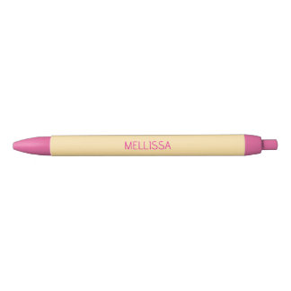 Stylo Noir Cream minimalist custom name