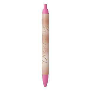 Stylo Noir Creamy Peach Rose Blush Gold Dream Parties scintil