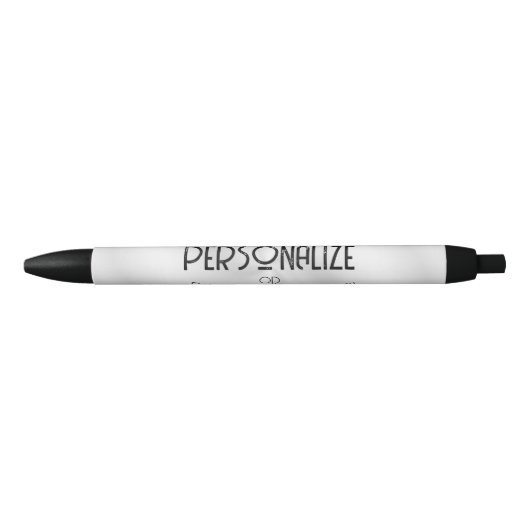 Stylo Noir Créez Votre Propre Design Sur Mesure (Devant)