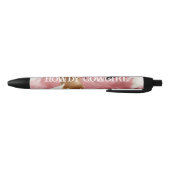 Stylo Noir Crème d'or rose noir vachette (Bas)