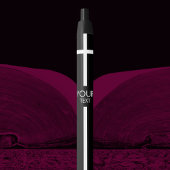 Stylo Noir Croix blanche simple sur noir