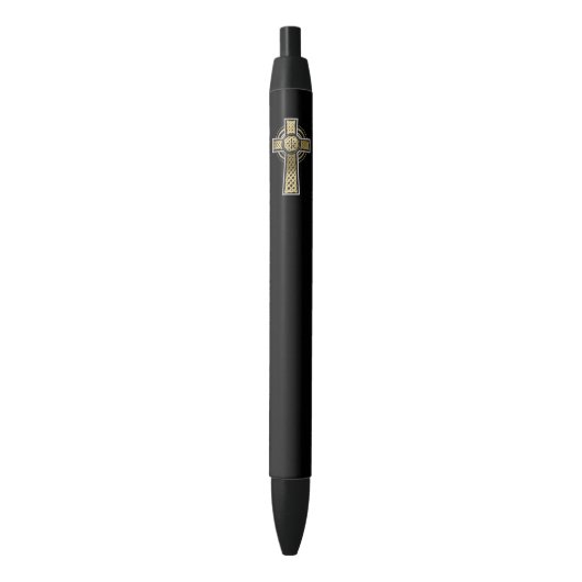 Stylo Noir Croix celtique (devant Vertical)