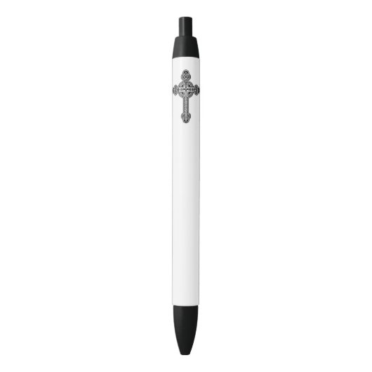 Stylo Noir Croix celtique (devant Vertical)
