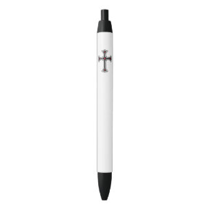 Stylo Noir Croix chrétienne