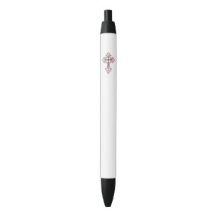 Stylo Noir Croix chrétienne