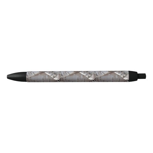 Stylo Noir Curly Birch Bark Tree Rustic Pen (Devant)