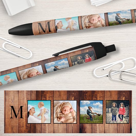 Stylo Noir Custom Family Photo Collage Reclaimed Wood