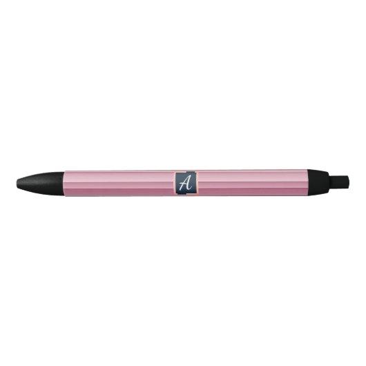 Stylo Noir Custom Monogram Pink Gradient Vertical  (Devant)